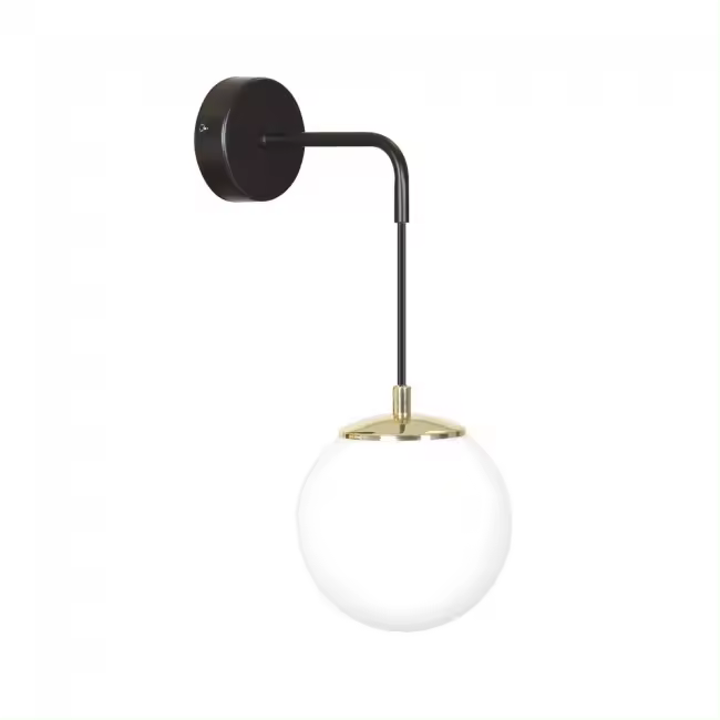 WONDERLAMP Aplique de Pared Signo colgante con esfera de cristal 1xE14 - 1