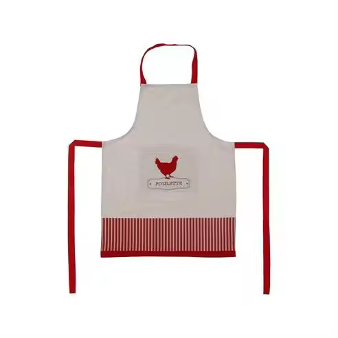 Delantal Gourmet Modelo Poulette 60x80cm - Accesorio para Barbacoa - Algodón de Alta Calidad - 1