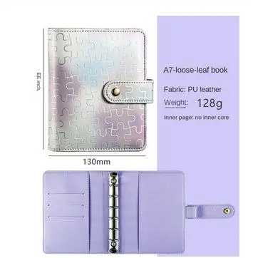 A7 Macaron Color 6 Ring Binder PU Notebook Carry-on Budget Book Leather Binder Notebook Cover Journal Kawaii Stationery - 1