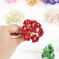8 Piezas Mini Flores De Papel Rosas Bouquet Artificial Para Decoración De Boda Scrapbooking DIY Flores Económicas 3/12 Bouquet - details 10
