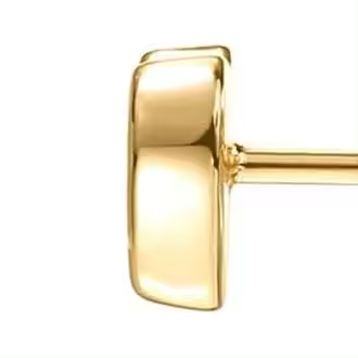 Barra de Plata Chapado en Oro de 14K, Punto, Corazón, Triángulo, Estrella, Gato | Pendientes para Mujer - 1