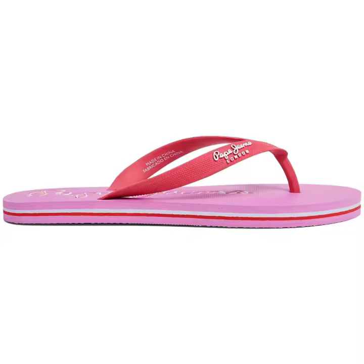 Chanclas Pepe Jeans Bay Beach Brand para mujer en color rosa - 1