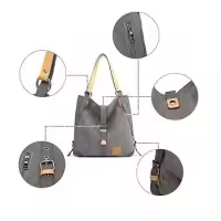 Mochila de bandolera, bolsos de lona versátiles y multifuncionales para las mujeres niñas, elegantes bolsos cruzados, mochila - details 1