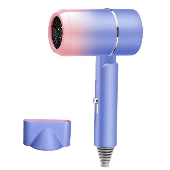Mini secador de pelo plegable, 220-240V, 550W, with Bolsa de Transporte, anión de Aire Caliente, cuido del Cabello para viaje en casa, secador de pelo para dormitorio - 1