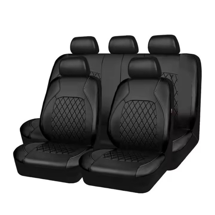 Juego de 9 fundas universales para coches, de piel intética, accesorios interiores para SUV y vehículos. - 1