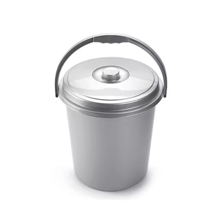 Cubo Basura Plata Eco 21L - Reciclaje Fácil - Asa Transporte - 1