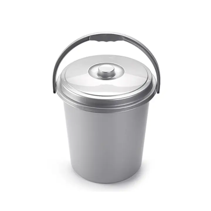Cubo Basura Plata Eco 21L - Reciclaje Fácil - Asa Transporte - 1