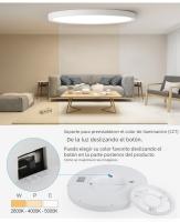 Lámpara De Techo LED Moderna Con Patrón De Madera Dorado Tres Colores Para Iluminación Doméstica Cocina Dormitorio Baño - details 2
