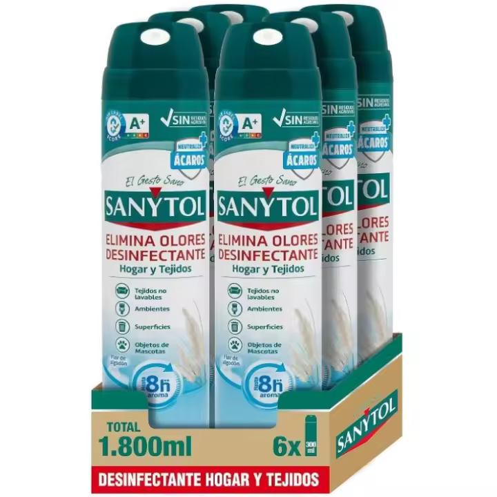 Sanytol Desinfectante Hogar y Tejidos 300 ml Pack de 6 - 1