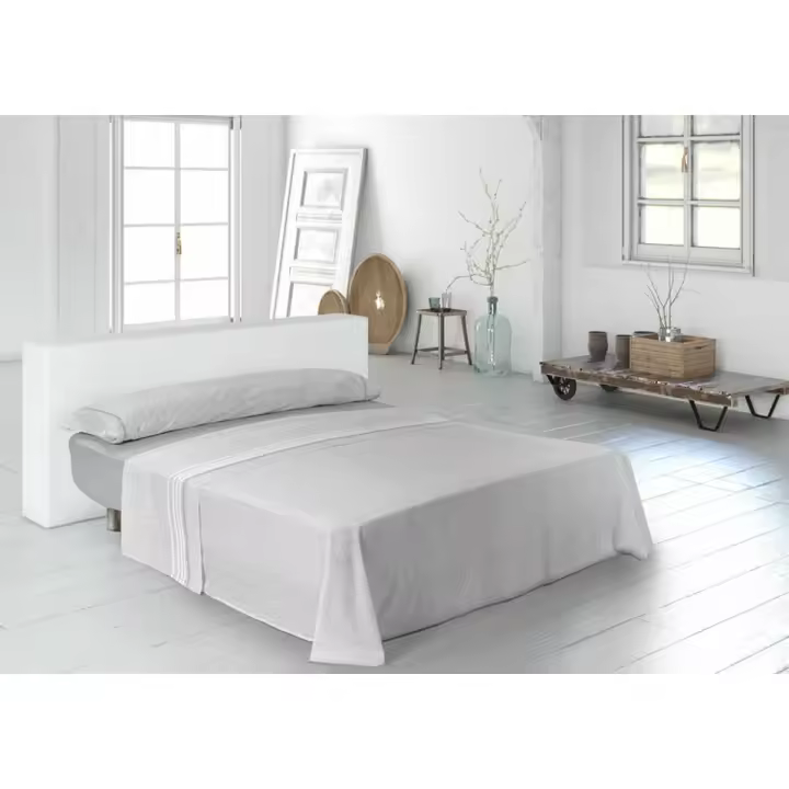 Juego de Sábanas Pierre Cardin HOJITAS Gris Cama de 135 - 1
