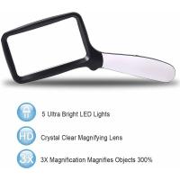 Lupa de Lectura plegable with 5 Luces LED 3 augmentos regulables Ideal Para Ver impresiones pequeñas, Libros, Baja Visión, Lectura fácil por la noche - details 0