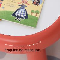 Devessport Mesa y 2 Sillas Infantiles Escritorio con Pizarra Blanca Multifuncional para Niños de +12 Meses 64,4x52x45,6 cm Rojo Coral - details 6