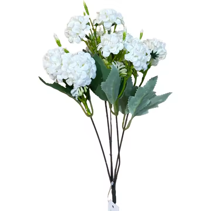 Poenia Arte Floral - Ramo de Hortensias Artificiales 35cm 3pcs - Alta Calidad y Realista - 1