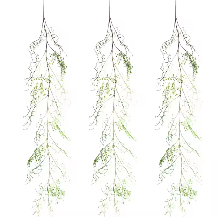 Planta Artificial De Enredadera Verde Silicona Para Adornar Tubos De Aire Acondicionado Y Jardines Sin Mantener Ni Rociar - 1