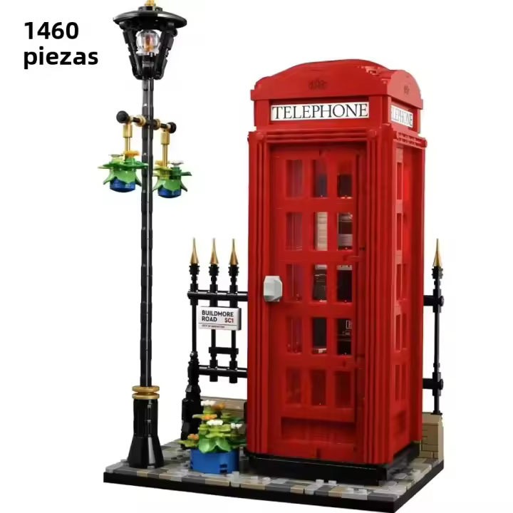 Juguetes De Bloques De Construcción En Forma De Teléfono Rojo De Londres Símbolo Británico Clásico Para Adultos Y Niños Regalos Decoración Del Hogar - 1