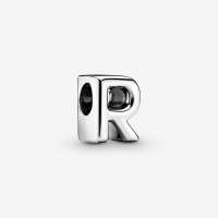 Charm de Pandora Letra R - Charm de plata de primera ley con la Inicial R - details 0