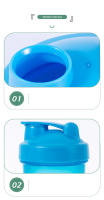 Botella De Deporte Con Bolas De Mezcla a Prueba De Fugas Para Proteína De Caseína Bolsa De Bebida Fitness Y Gimnasio 400ML - details 5
