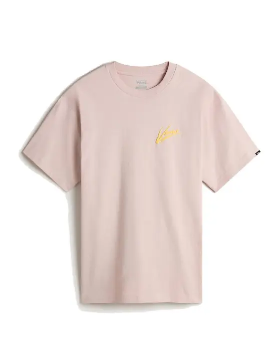 Camiseta Vans Brush Script Loose Hombre Rosa - 1