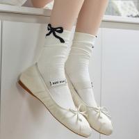 Nuevas Llegadas 2025 Calcetines De Baile Lolita Para Mujer Polka Dot 3D Con Encaje Y Volantes Transpirables 1/4 Pares Algodón Polyester Spandex - details 7