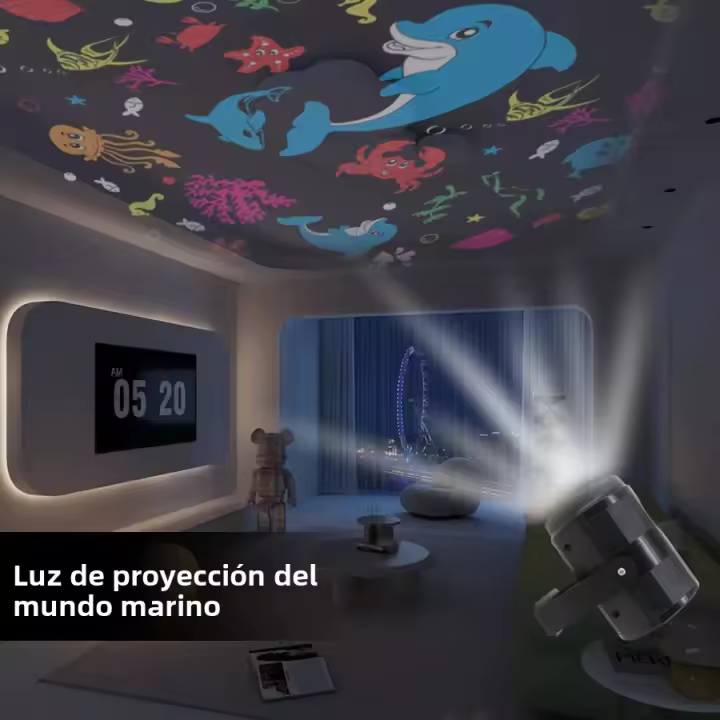 Proyector De Luz LED Para Halloween Y Navidad Portátil Para Interior Y Exterior Luz Nocturna De Colores Arcoíris Con Cable USB Para Dormitorio - 1
