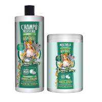 Pack Tratamiento Rapunzel, Dona Flora Cosméticos, Champú y Mascarilla de Biotina, Vitaminas y Castaña de Indias. Para todo tipo de Cabellos. Tratamiento de Crecimiento y Anti- Caída. 1000ml - details 0