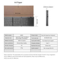 Teclado Bluetooth Inalámbrico Portátil Mini Plegable 64 Teclas Con Touchpad Para IOS Android iPad Tablet PC Teclado De Toque Fácil De Transportar - details 0