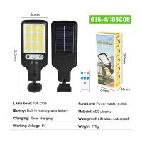 Lámpara De Pared Solar LED 108COB Para Exterior Con Sensor De Movimiento 3 Modos De Iluminación Seguridad Para Jardín Patio Camino Jardín - details 15