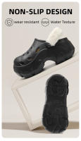 Zapatillas De Algodón Para Mujer Invierno Antideslizante Para Uso Doméstico Y Externo Con Suela Exterior Antideslizante - details 5