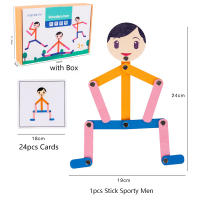 Juguete Educativo De Madera Para Deportes DIY Puzzle Tablero Juego De Aprendizaje Temprano Para Niños En Preescolar Entrenamiento De Habilidades Motoras Finas - details 8