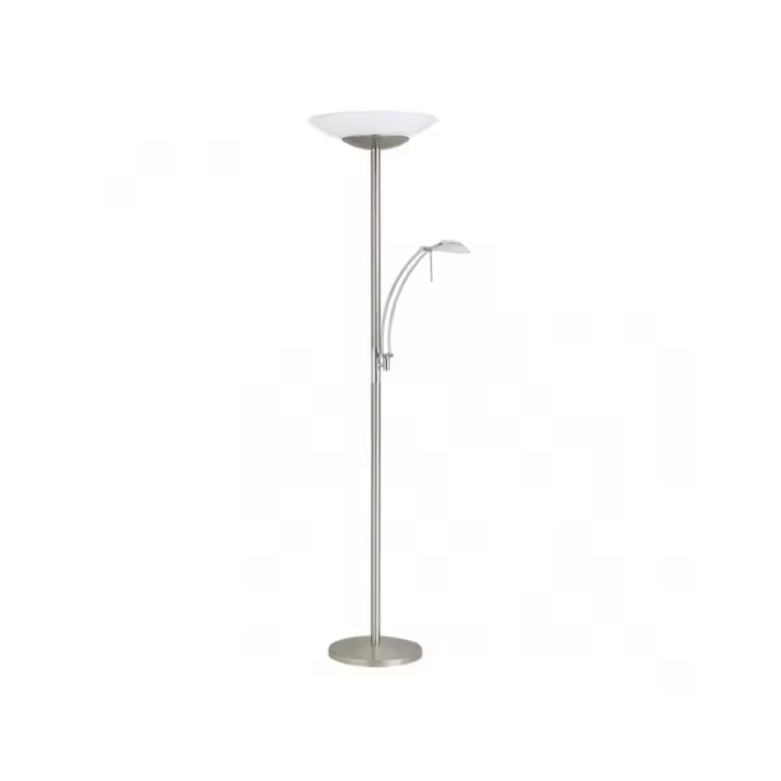 Fabrilamp - Pie De Salon Woh 30+5w 4000k C/lector Niquel 3000/500lm 180x43x60 Cm C/Reg.Intensidad - 1