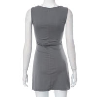 Vestido Sin Mangas Para Mujer Estilo Slim A-Line Con Cuello Redondo Mini Vestido De Verano Casual Y2K Polyester Qtraf2411 - details 16
