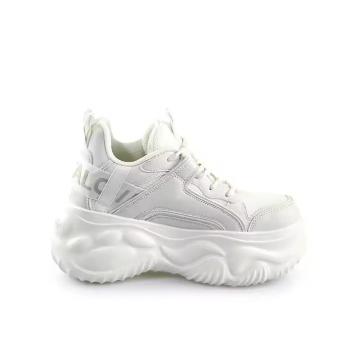 Buffalo 1636014 Zapatillas con plataforma para mujer blancas en sintético 84708 - 1