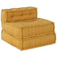 vidaXL Puf modular de tela 70x70x54 en color Amarillo/Crema/Verde y más - details 0