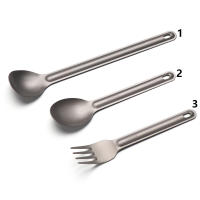 Cuchara De Titanio Portátil Para Camping Y Senderismo Con Mango Largo Accesorios De Picnic Ecológicos Utensilios De Cocina Para Al Aire Libre - details 2