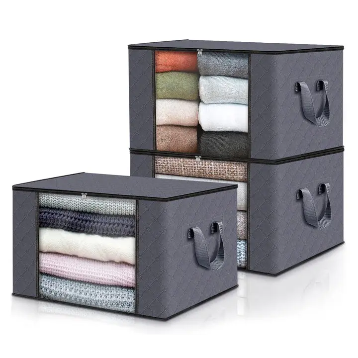 Mr Goodsy® Bolsas para guardar ropa, (Pack de 3 x 35L) Organizador de armario - 1