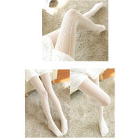 Medias De Algodón Tejidas Transpirables Exquisitas Para Otoño E Invierno Con Cintura Alta Y Rayas Medias De Mujer Elásticas - details 17