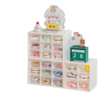 Caja De Almacenamiento Para Joyería Y Maquillaje Organizador De Cajones Mini Mesita De Mujer Corazón Plástico a Prueba De Polvo - details 6