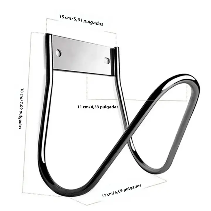 Gancho De Manguera De Acero Inoxidable Pequeño Para Jardín Soporte De Muro Resistente Gancho De Manguera Ajustable Organizador De Mangueras Eco Amigable - 1