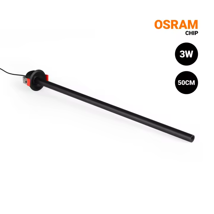 Barcelona LED Foco de techo LED empotrable 3W - Extensible 500mm - Orientable - Chip OSRAM - 2700K - 1