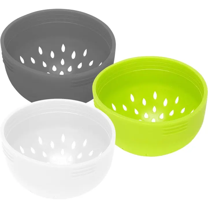 3 Pcs Nesting Can Strainer Mini Colander Set - Space Saving Small Colanders and Strainers - Multi Use Kitchen Gadget(3 Colour) - 1
