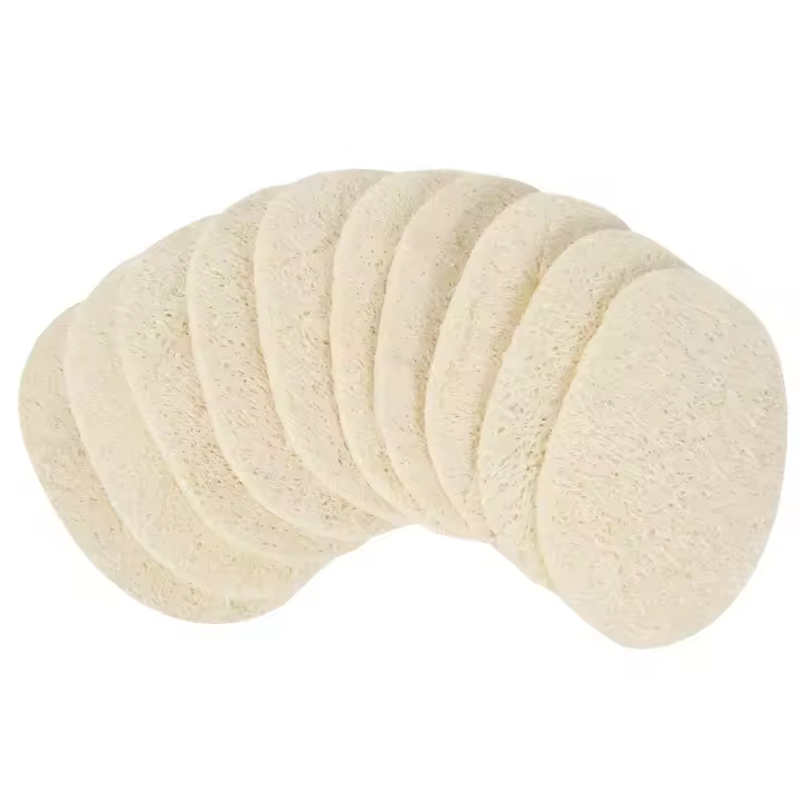 10Pcs Esponja De Luffa Natural Para Lavar Platos Scrub Pad De Cocina Fácil De Limpiar Esponja Ecológica Para Limpieza Del Hogar - 1