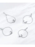 Zenyth elegante Anillo ajustable de Plata de Ley 925 con Cadena del Alfabeto Árabe para Mujer, Boda, cumpleaños, regalo del Día DE LA Madre - details 8