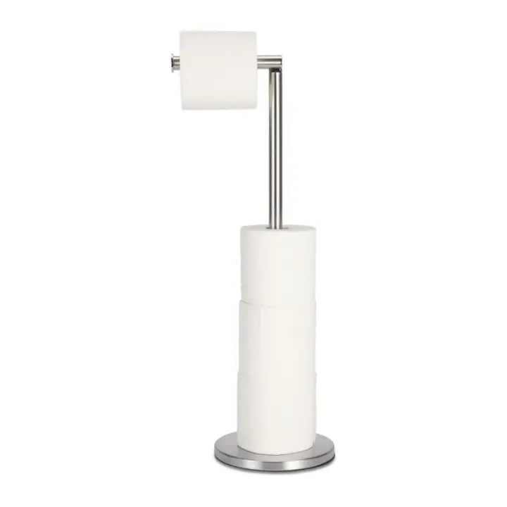 HOGUITA-Soporte de Papel Higiénico de Pie para Baño, Portarrollos de Alta Capacidad para el Hogar,Diseño Compacto y Ahorrador de Espacio para 3-4 Rollos de Papel,Ideal para Mantener Ordenado y Organizado tu Baño - 1