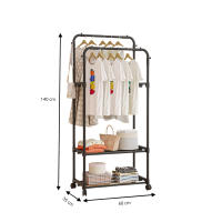 LUTODY - Perchero pie de burro y zapatero ,Con ruedas giratorias y estante para zapatos - Zapatero multifuncional para la casa y el dormitorio - details 8