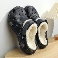 Zapatillas De Invierno Para Hombre Confortables Y Cálidas De Peluche Suave Zapatos De Casa EVA Sandalias Casuales Exteriores Clogs De Tela De Algodón - details 1