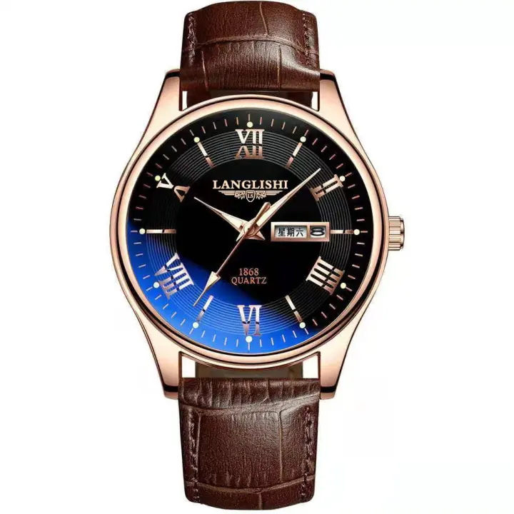 Reloj de hombre estudiante masculino impermeable calendario moda red rojo único reloj de cuarzo de moda - 1