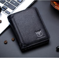 BULLCAPTAIN Cartera De Cuero Genuino Para Hombre Pequeña Monedero RFID Con Portatarjetas Y Bolsillo Para Monedas Calidad Superior - details 13