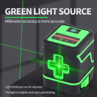 Nivel Láser Verde De 2 Líneas Nivel Vertical Y Horizontal Medidor Portátil Impermeable Herramientas De Nivel Laser 532NM - details 2