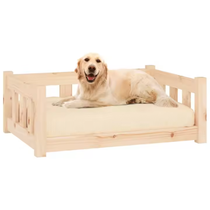 vidaXL Cama para perros 75,5x55,5x28 cm sofá para perros Color Natural,  Blanco, y mas - 1