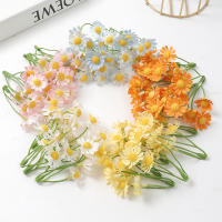 10pcs Flores Artificiales Blancas Belleza Seda Crisantemo Simulación Margarita Flores Falsas Decoración Para Hogar Jardín Oficina - details 12